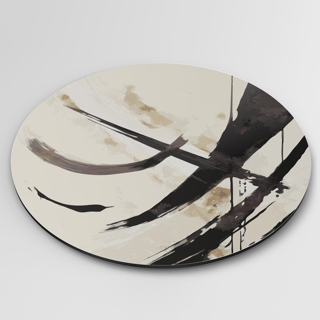 Abstracte Beige Muurcirkel