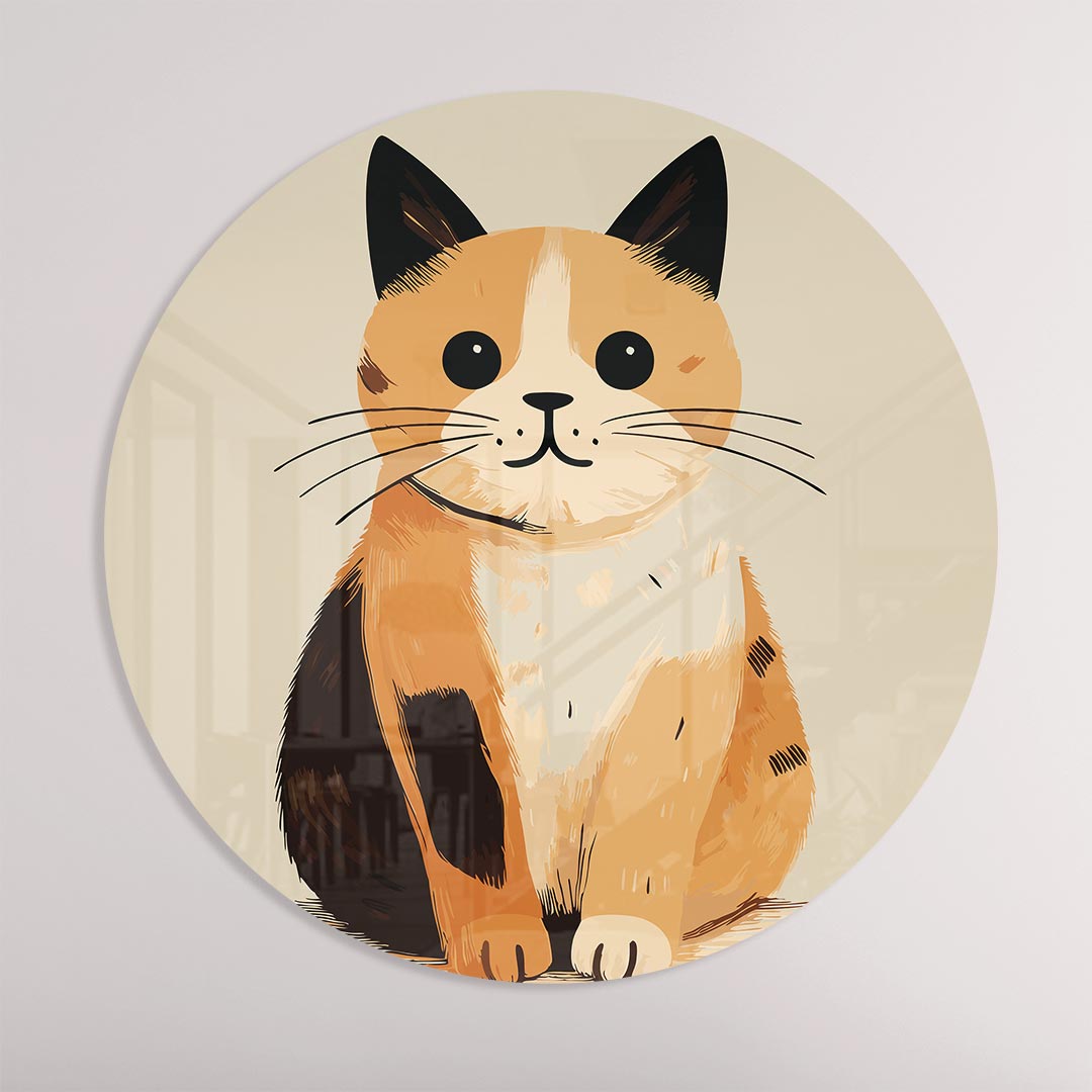 Schattige Kat Muurcirkel