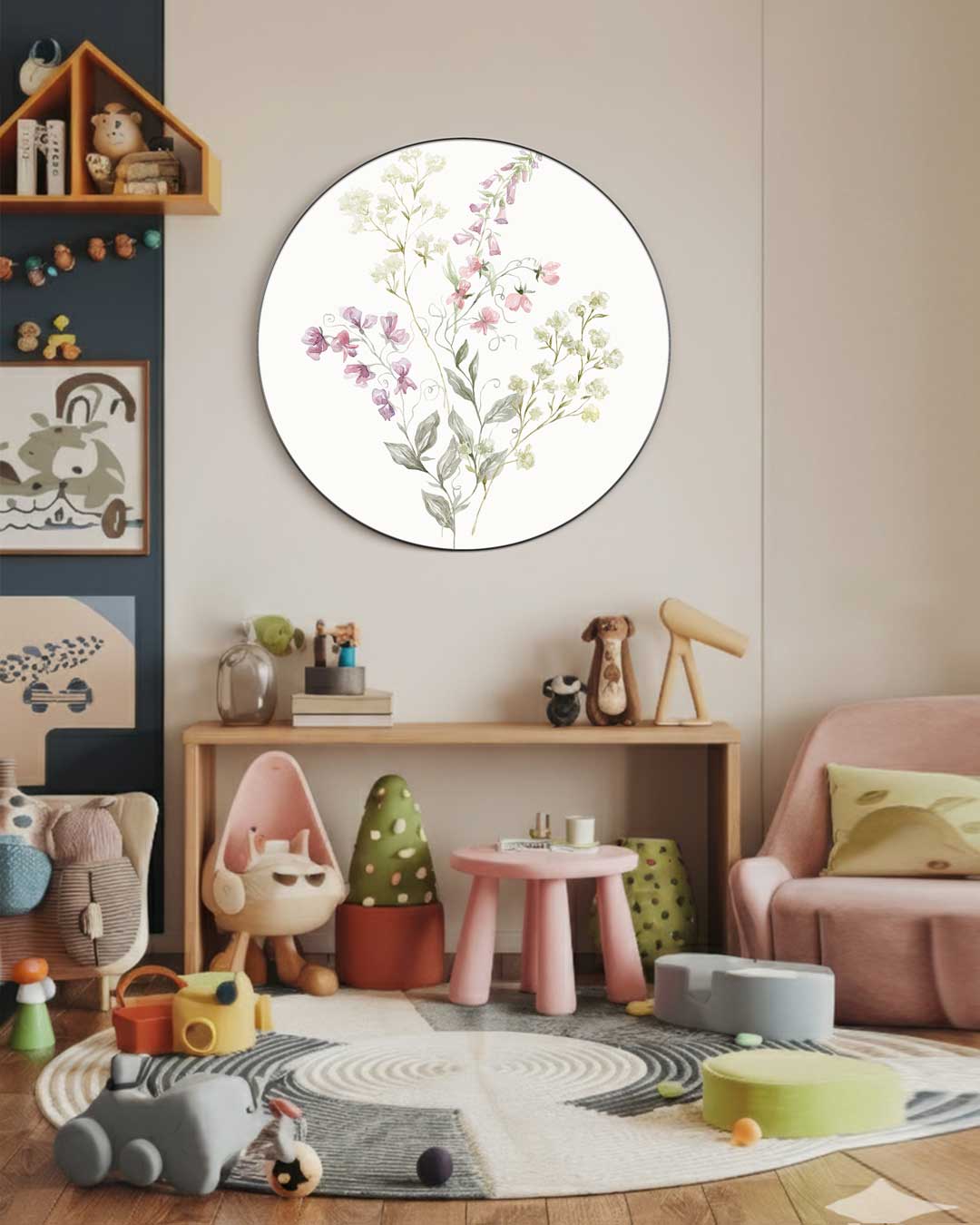 Bloemenpracht Muurcirkel-WallArtistic