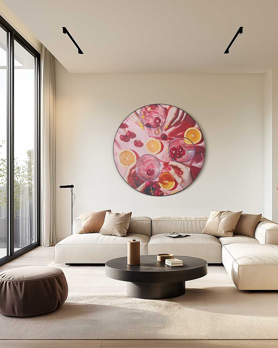 Zomerse Fruitdrinks Muurcirkel-WallArtistic