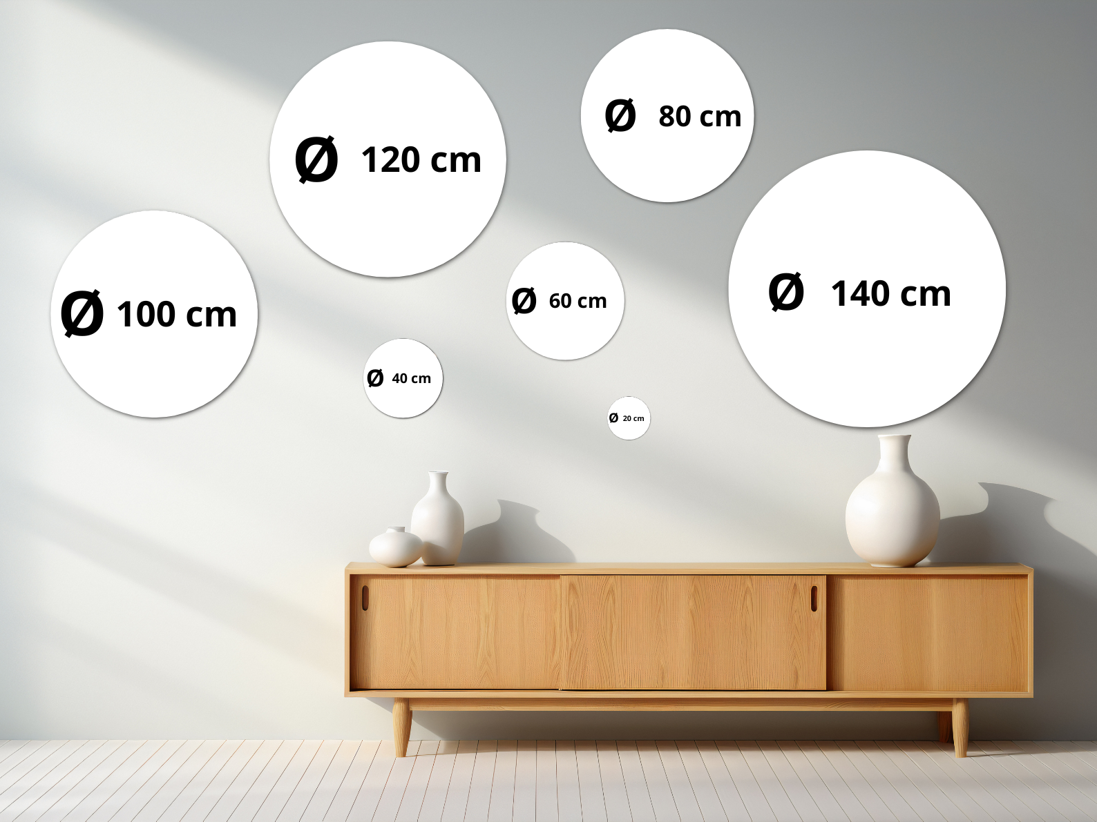 Sereniteit in Bloei - Japanse Muurcirkel met Kersenbloesem en Kimono-WallArtistic