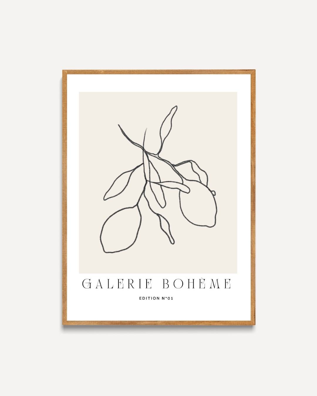 Minimalistische citroen Poster