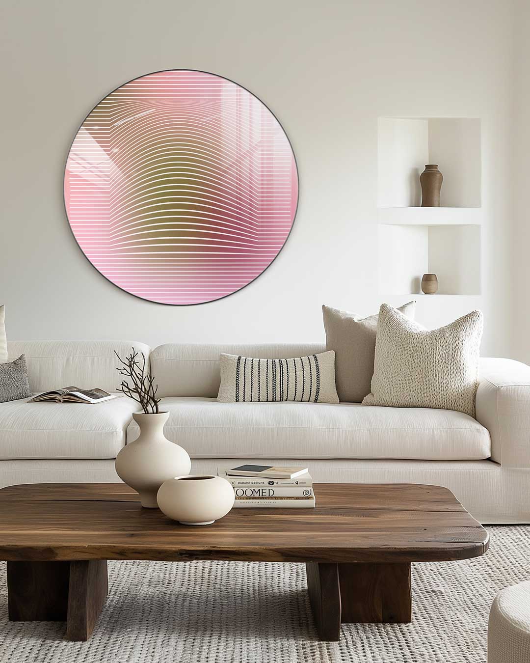 Dromerige Roze Wall Art Cirkel Muurcirkel