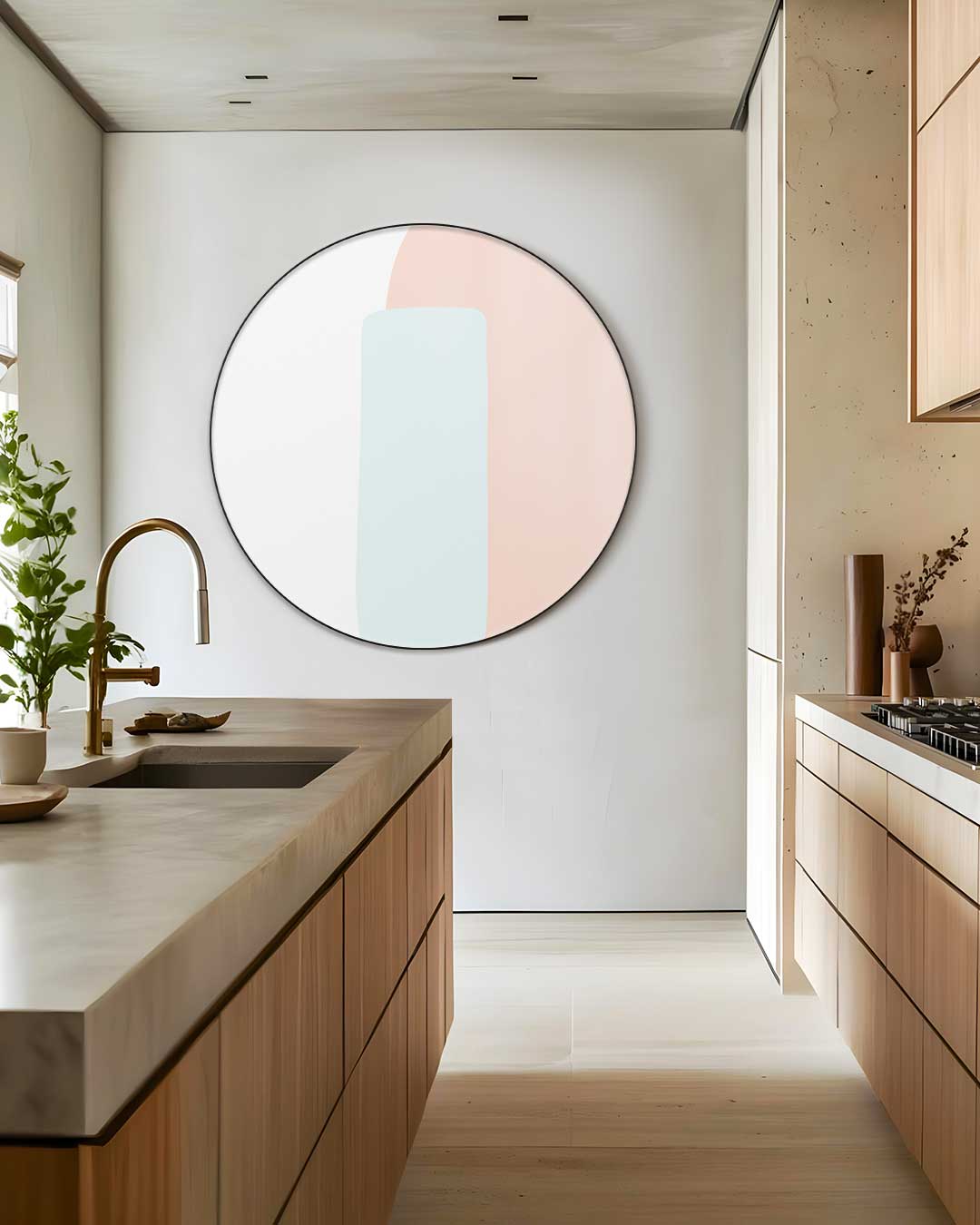 Stijlvolle Pastel Muurcirkel