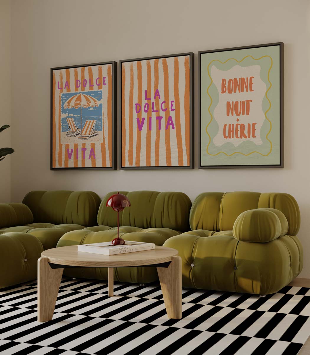 La Dolce Vita in retrostijl Kunstwerk-canvas-dibond-plexiglas-wanddecoratie-WallArtistic