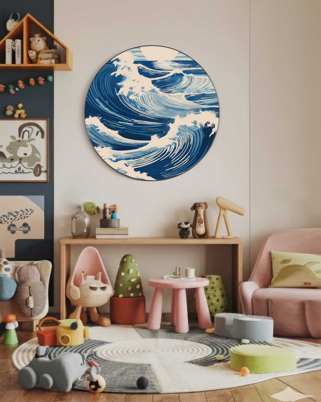 Golf van Blauw Muurcirkel