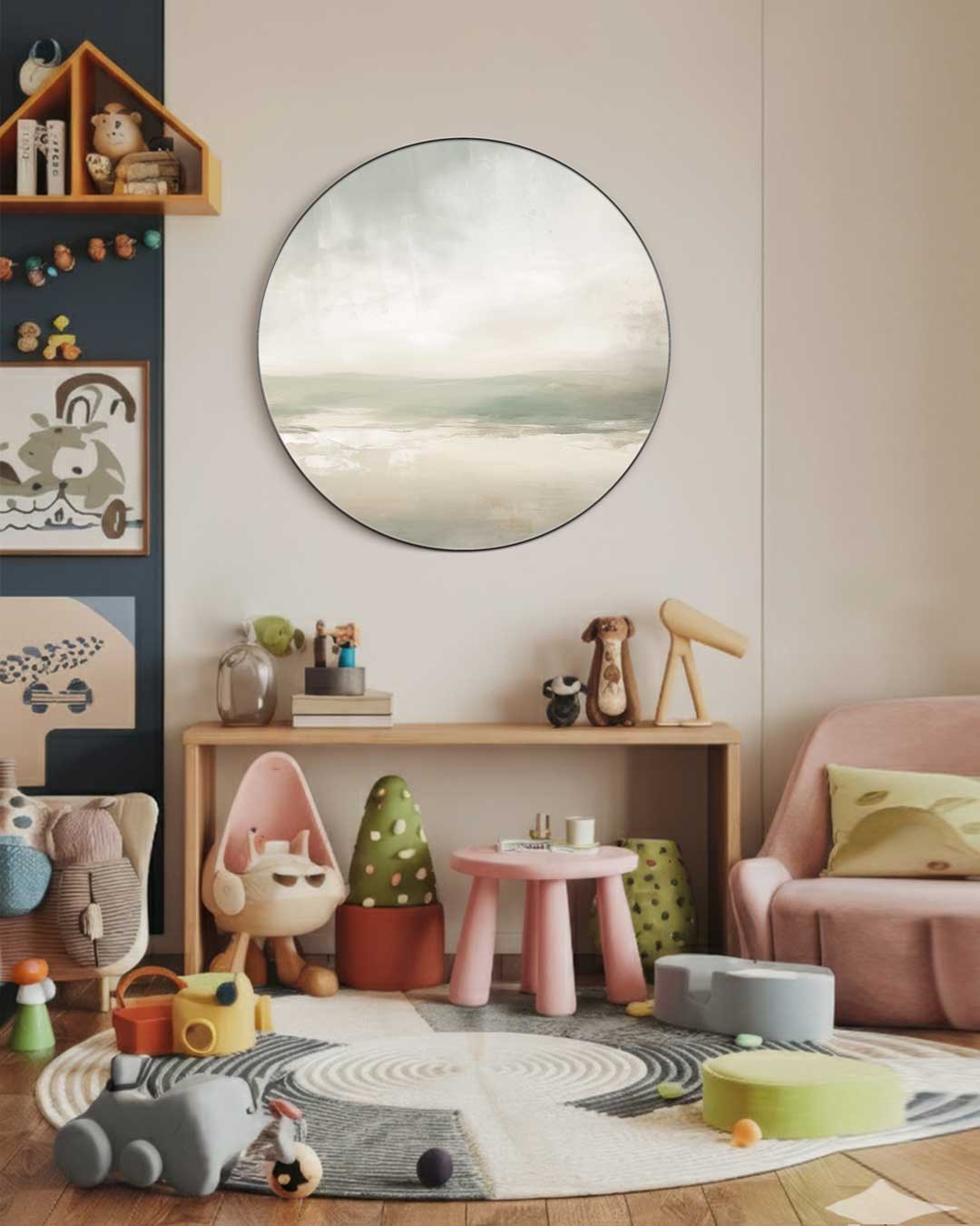 Serene Landschap Muurcirkel-WallArtistic