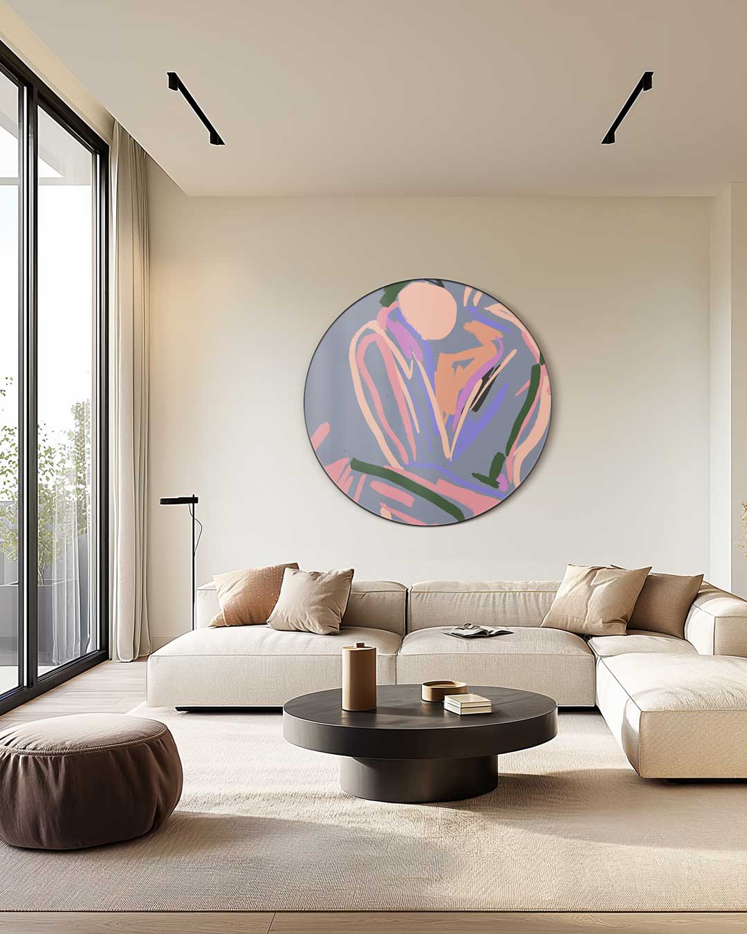 Kleurrijke Abstracte Muurcirkel-WallArtistic