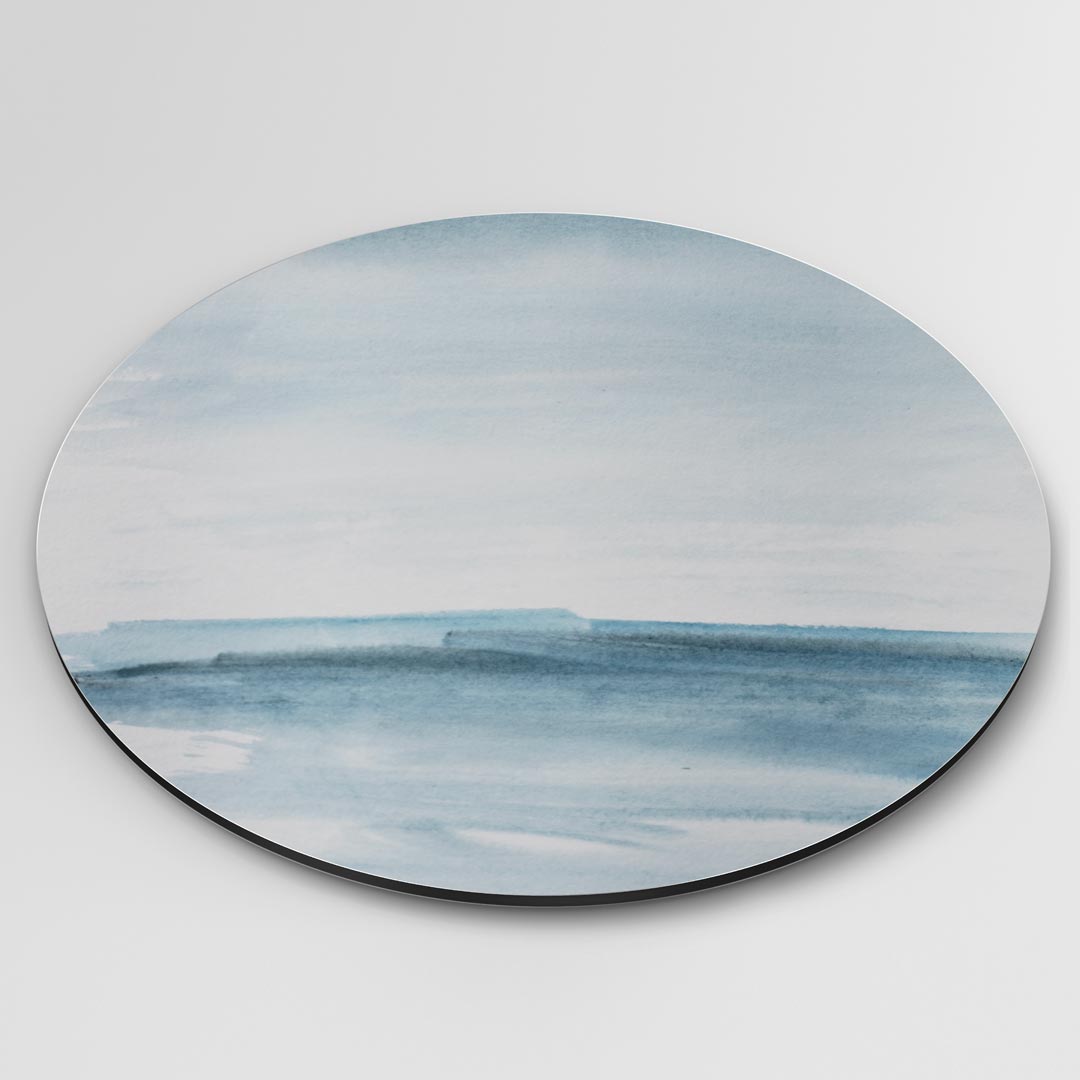 Rustgevende Blauwe Horizon Muurcirkel