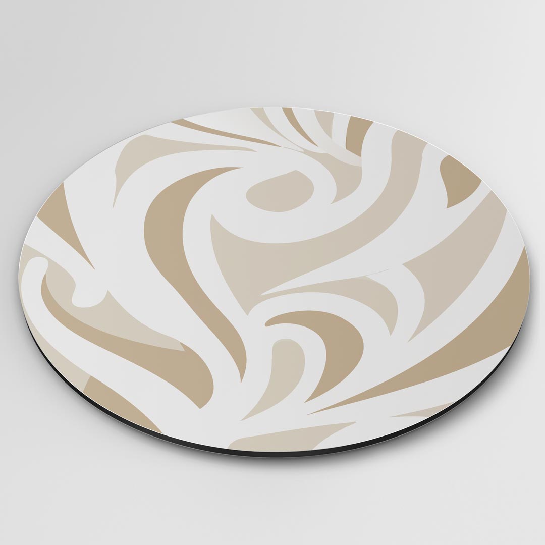 Elegante Beige Muurcirkel