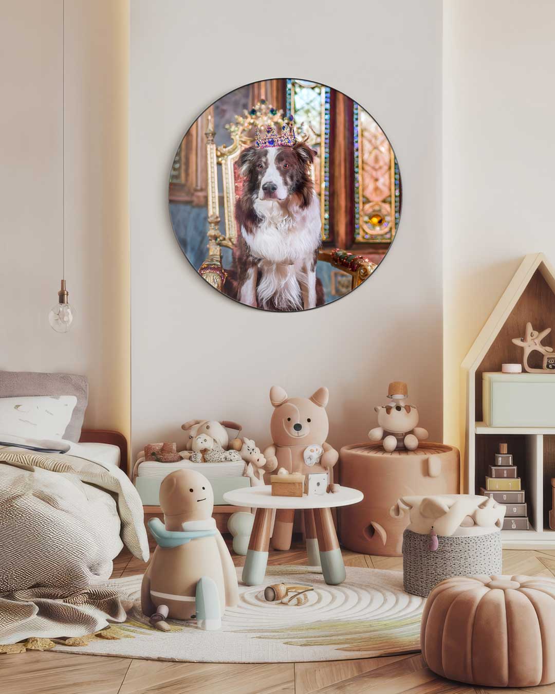 Koninklijke Hond Portret Muurcirkel