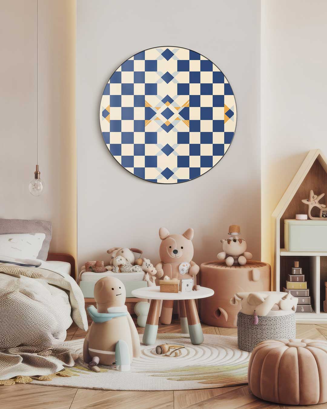 Checkerboard Chic Muurcirkel