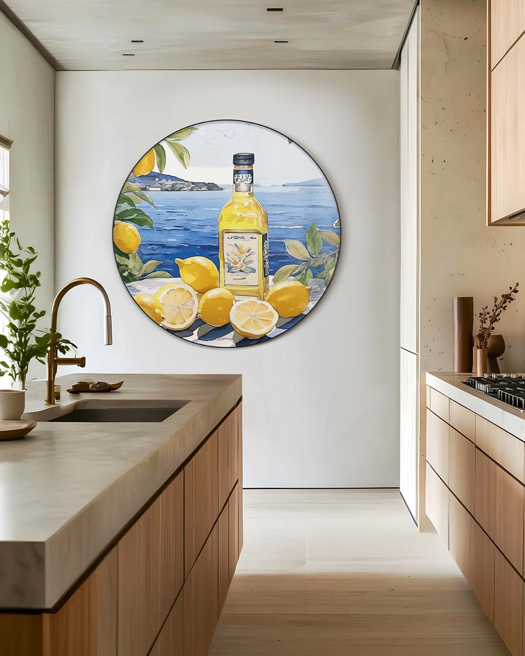 Mediterrane Limonade Muurcirkel-WallArtistic