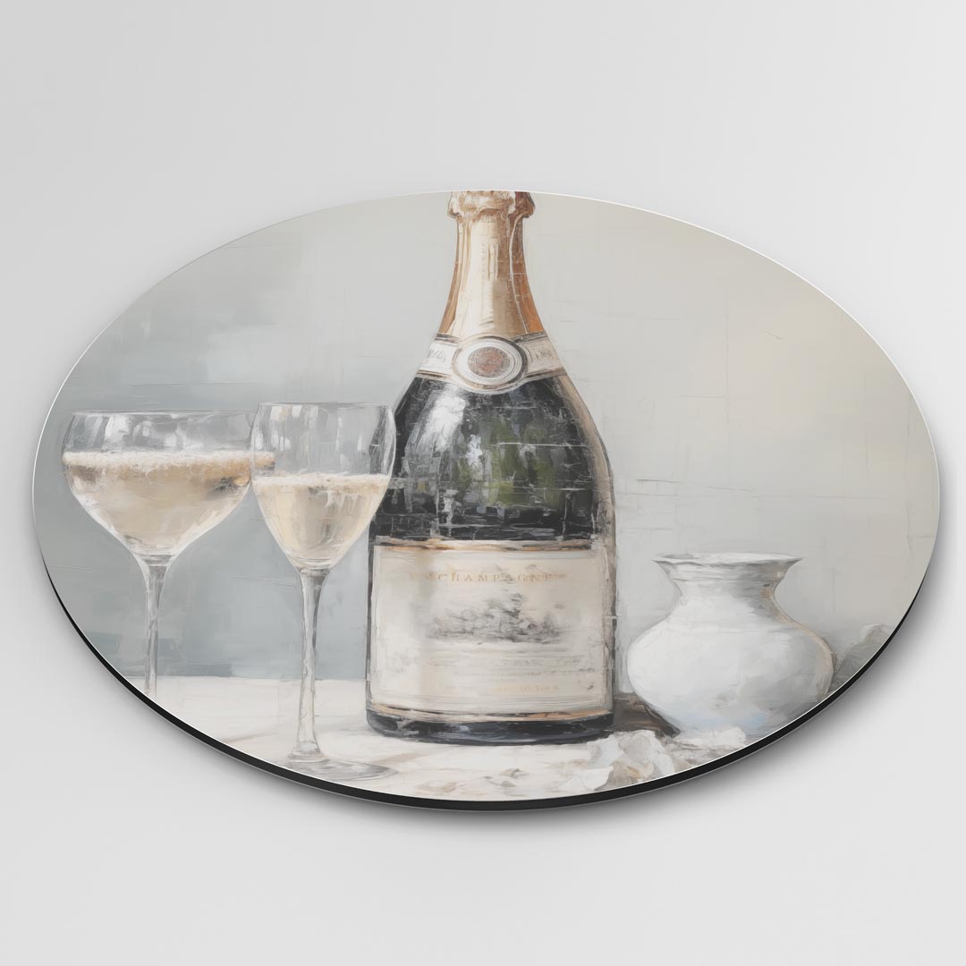 Elegante Champagnemoment Muurcirkel