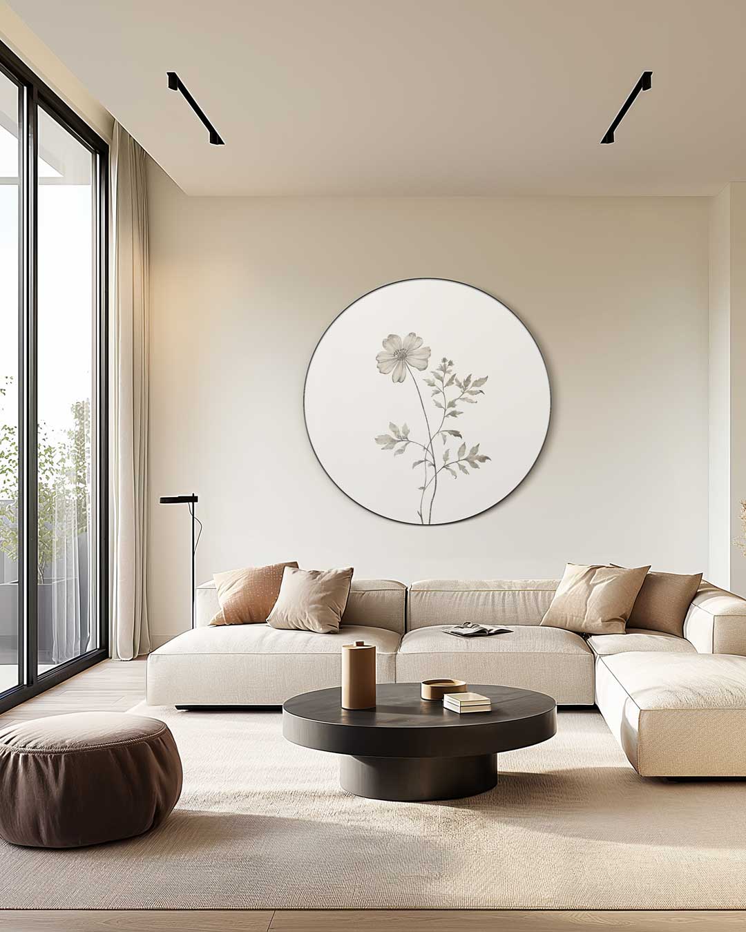 Elegante Bloemen Muurcirkel