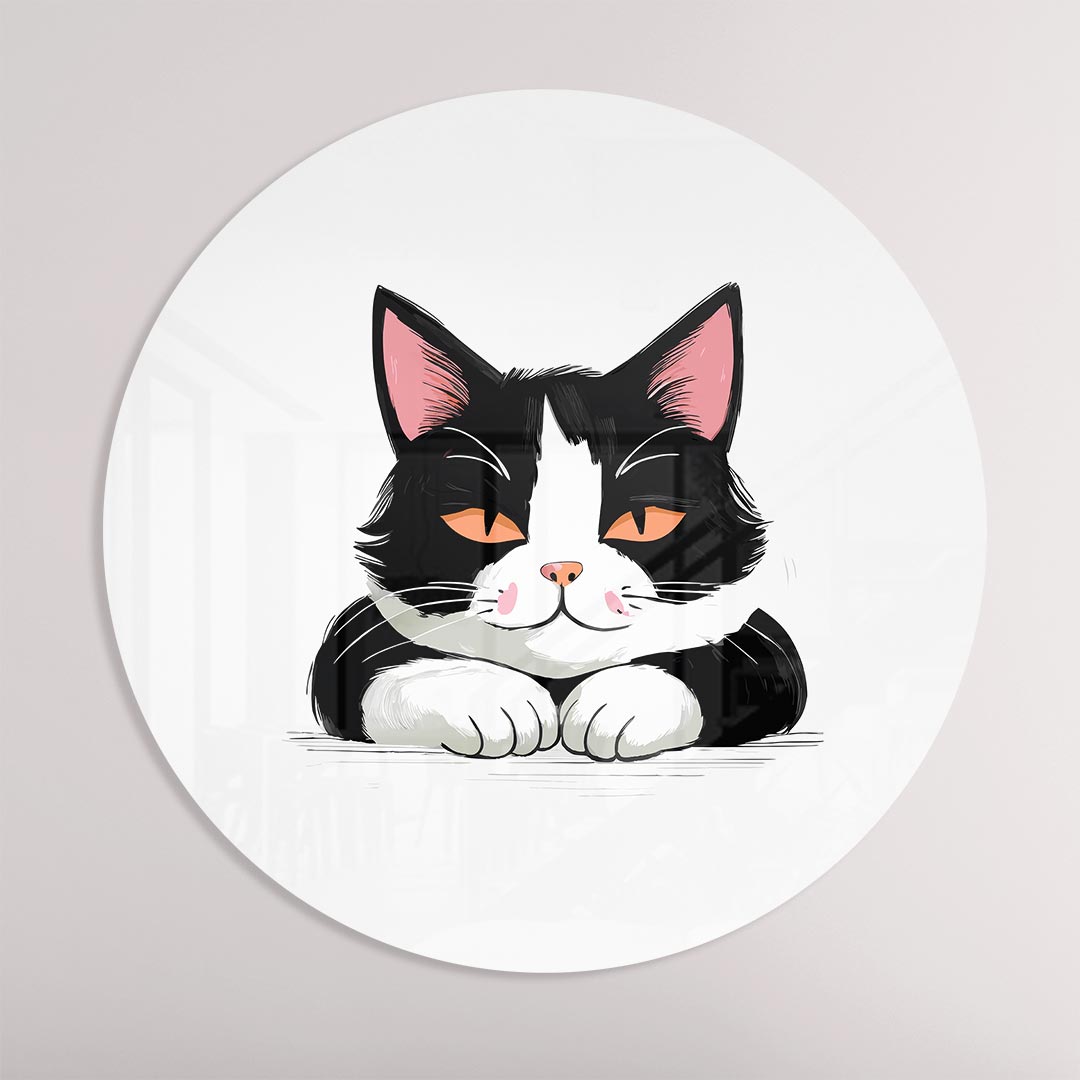 Schattige Kat Muurcirkel