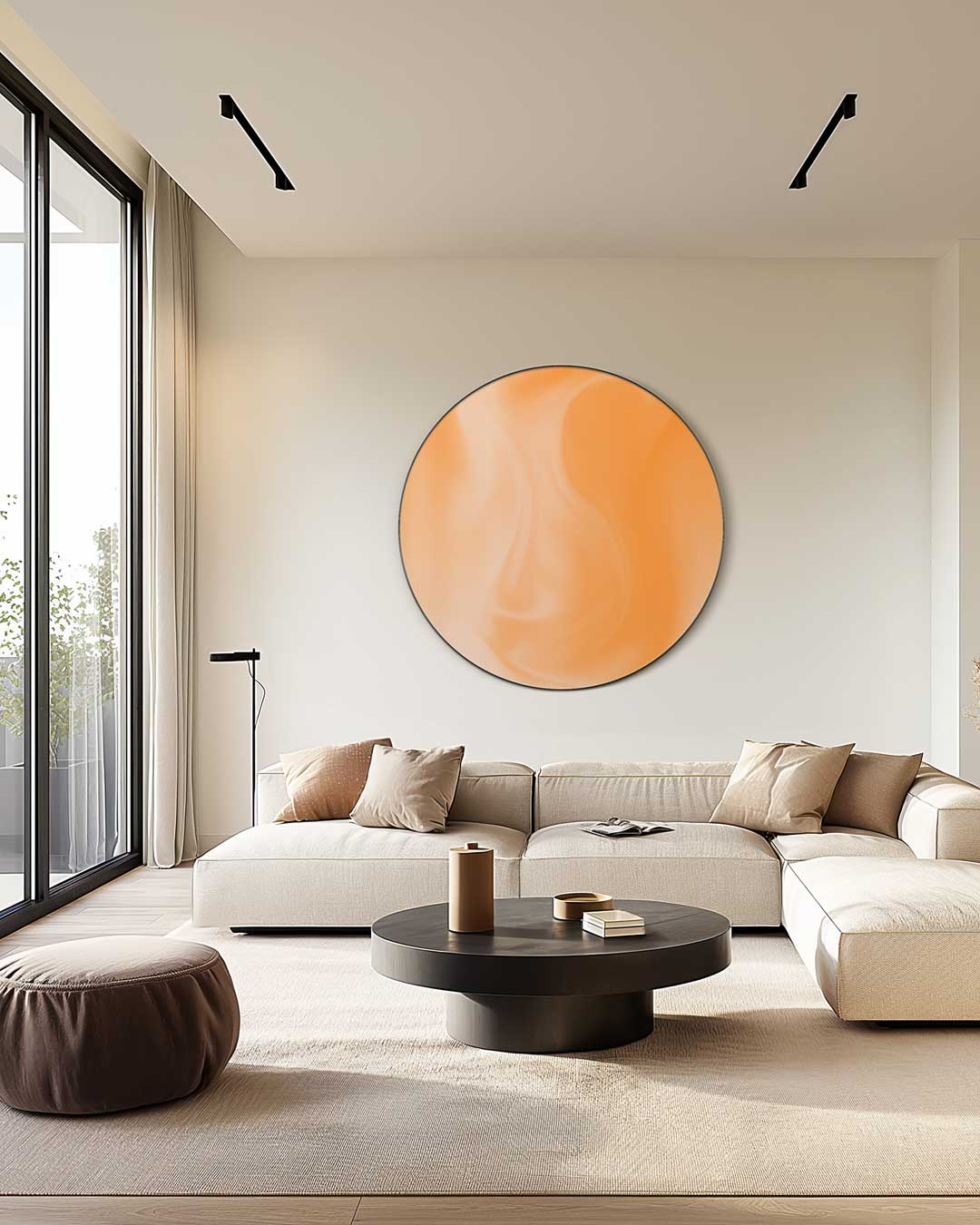 Warme Oranje Muurcirkel