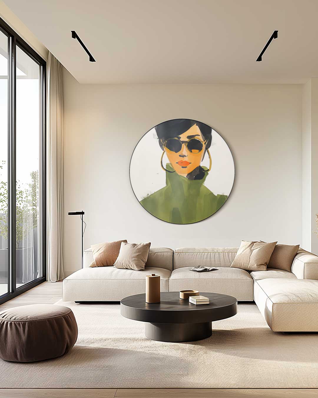 Stijlvolle Vrouwen Muurcirkel-WallArtistic