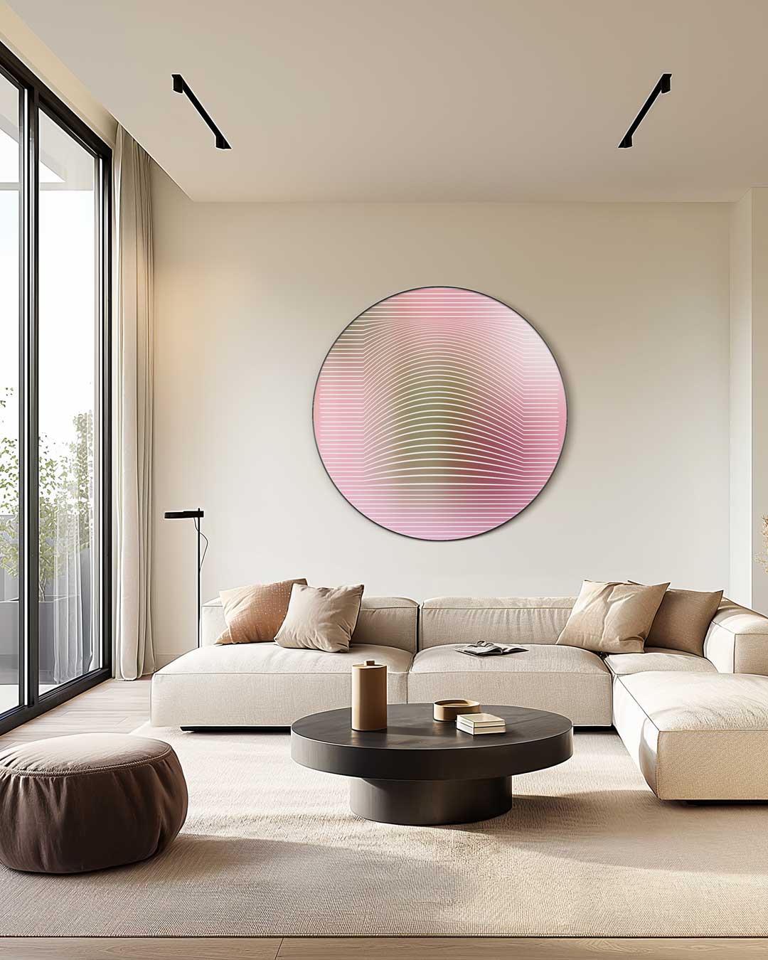 Dromerige Roze Wall Art Cirkel Muurcirkel