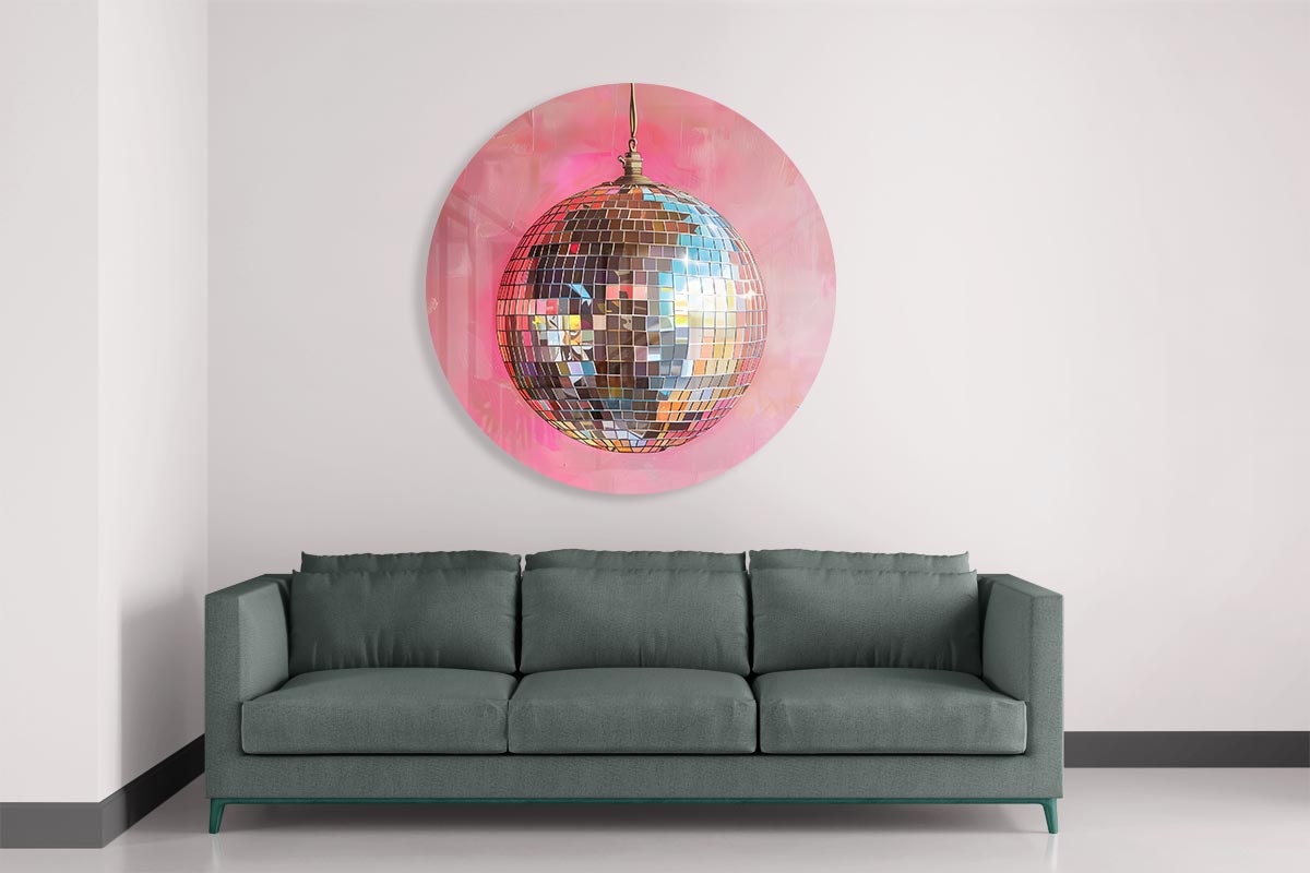 Sprankelende Disco Muurcirkel