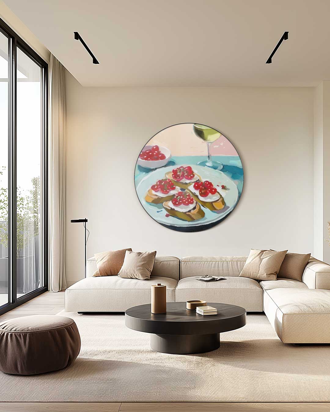 Stijlvolle Foodie Muurcirkel-WallArtistic