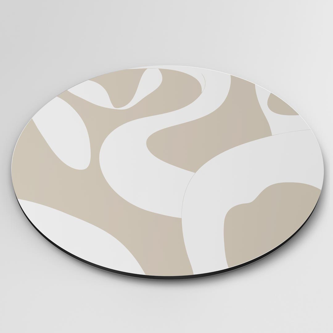 Elegante Beige Wandsieraad Muurcirkel