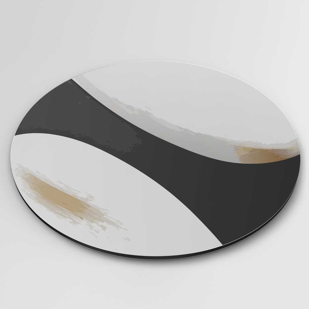 Elegante Zwart-witte Kunstmuurcirkel