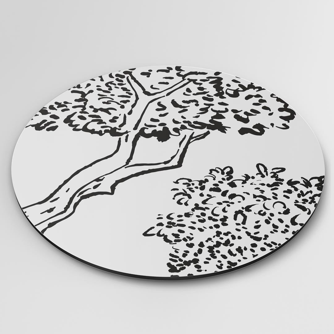 Tijdloze Boom Silhouet Muurcirkel