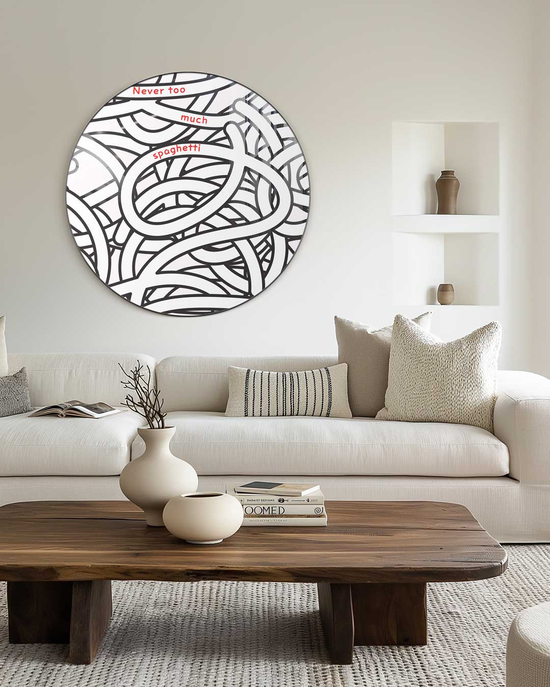 Spaghetti Liefde Muurcirkel-WallArtistic