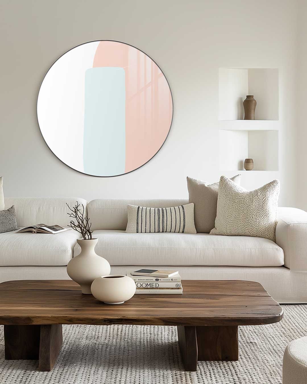 Stijlvolle Pastel Muurcirkel