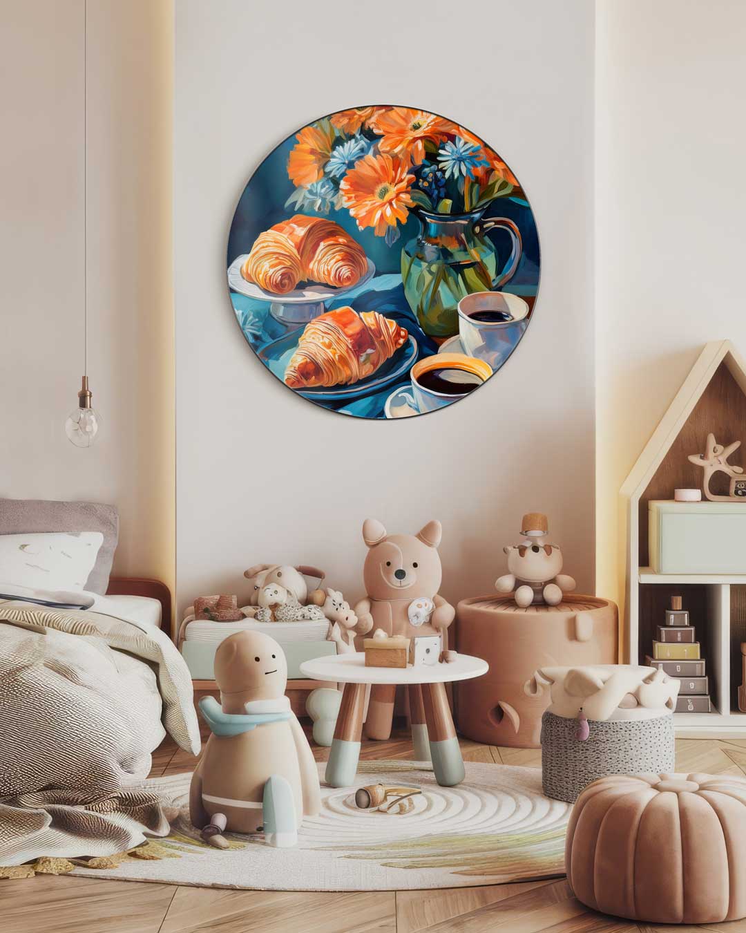 Vrolijke Ontbijt Oase Muurcirkel-WallArtistic