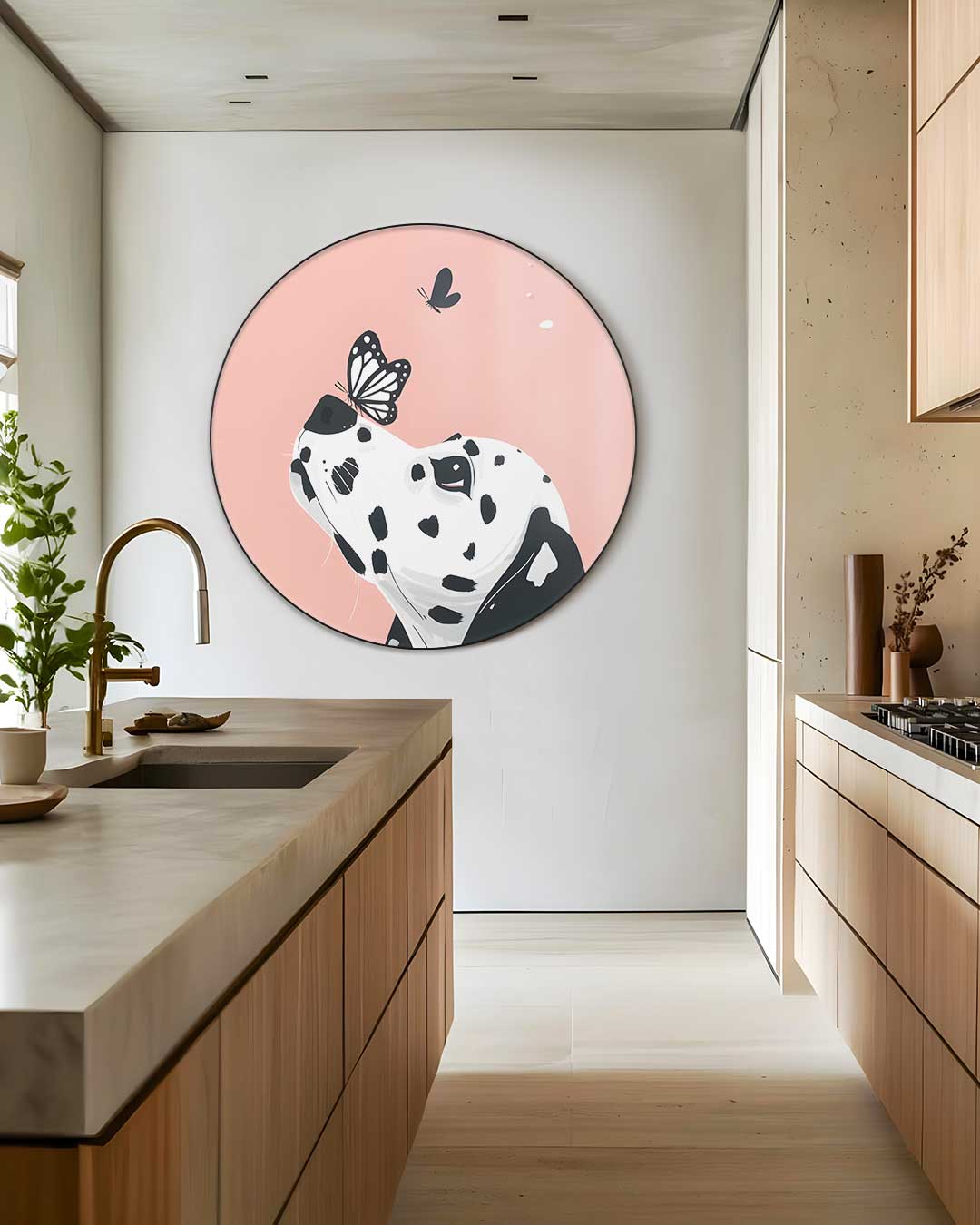 Dalmatier met Vlinders Muurcirkel