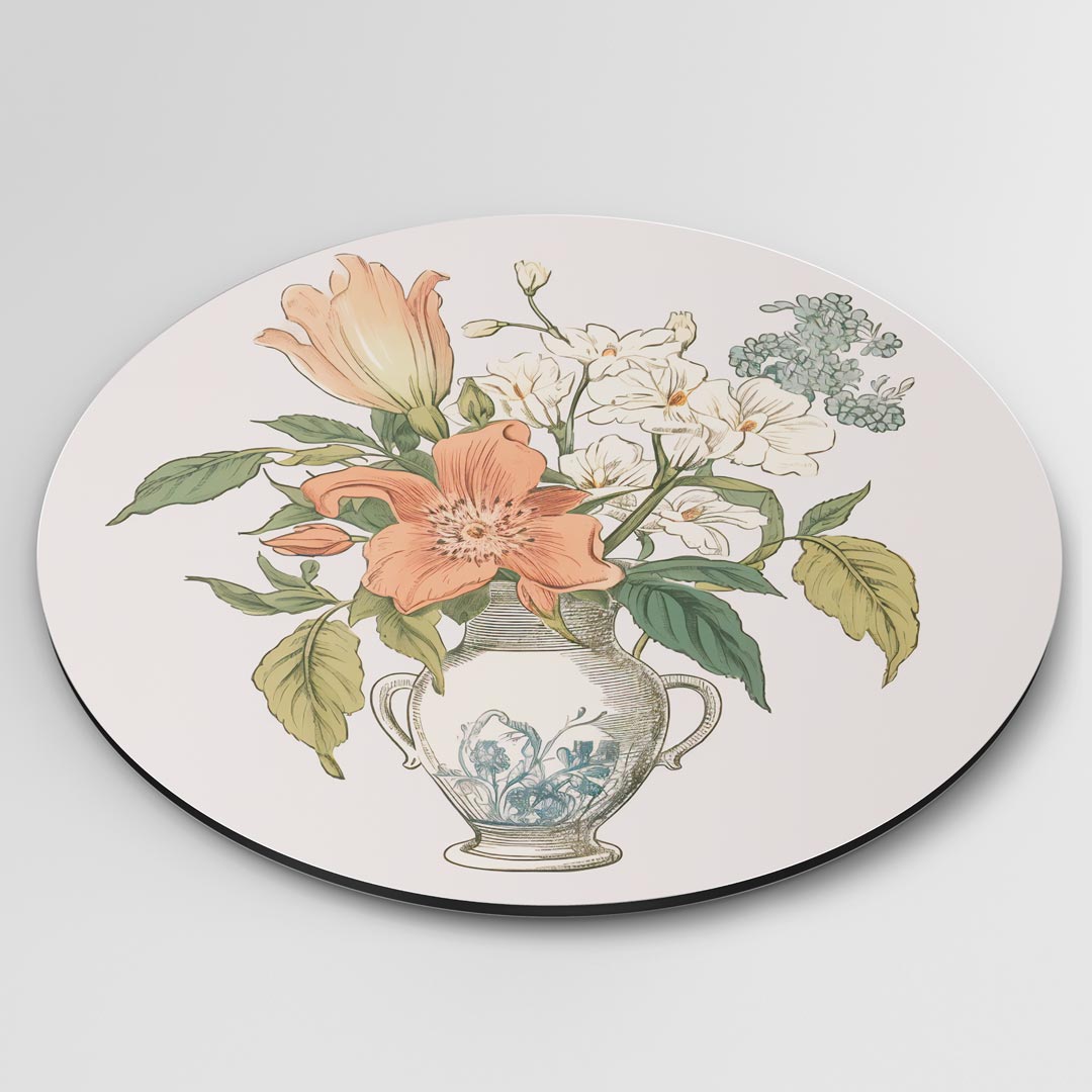 Elegante Bloemenvase Muurcirkel