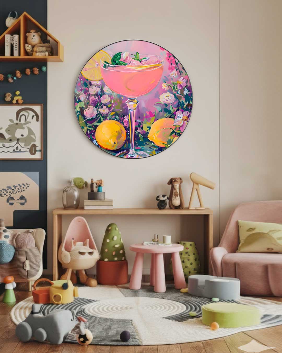 Zomerse Bloesem Cocktail Muurcirkel