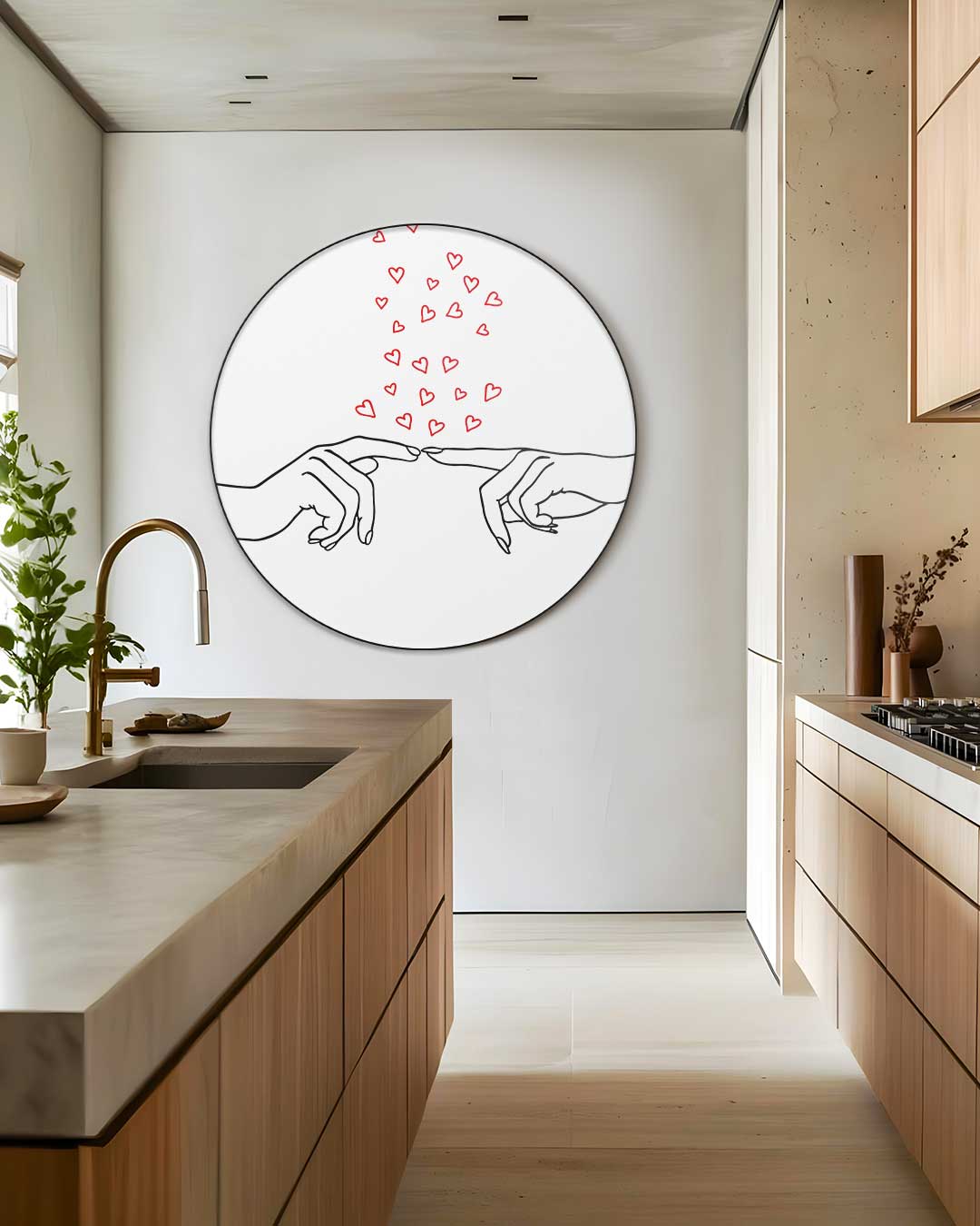 Liefdevolle Handen Muurcirkel-WallArtistic