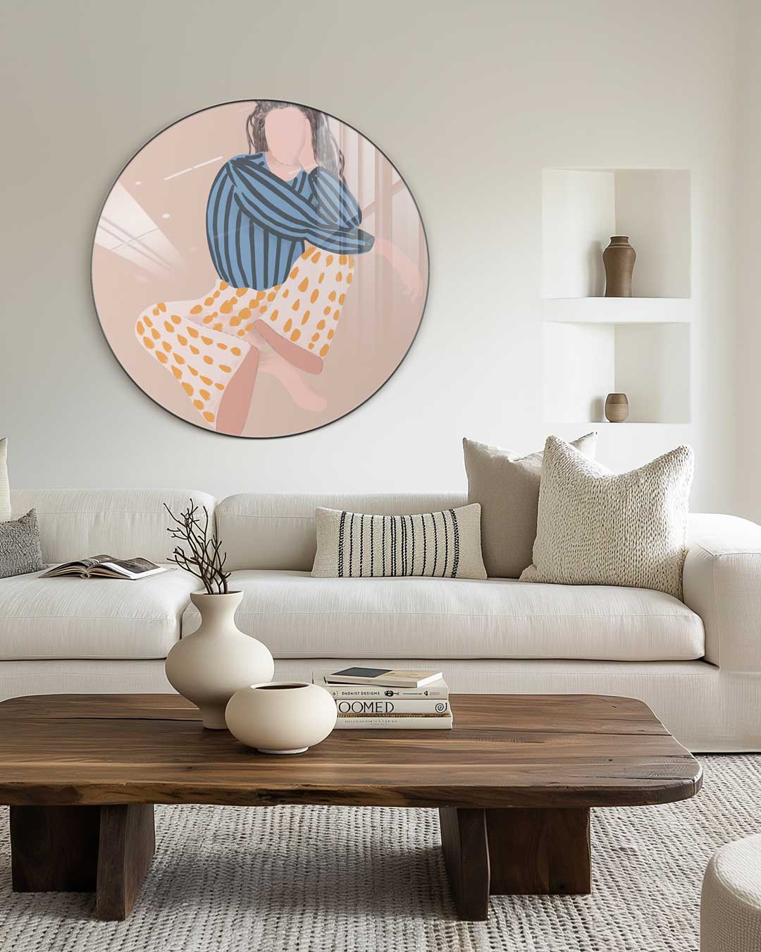 Stijlvolle Vrouwelijke Muurcirkel-WallArtistic