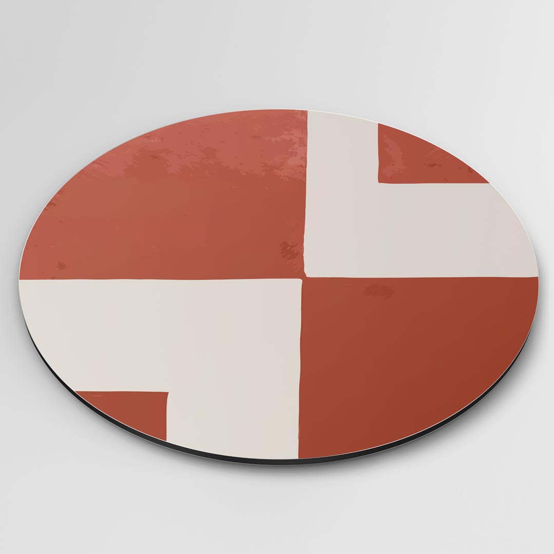 Moderne Roodbeige Muurcirkel