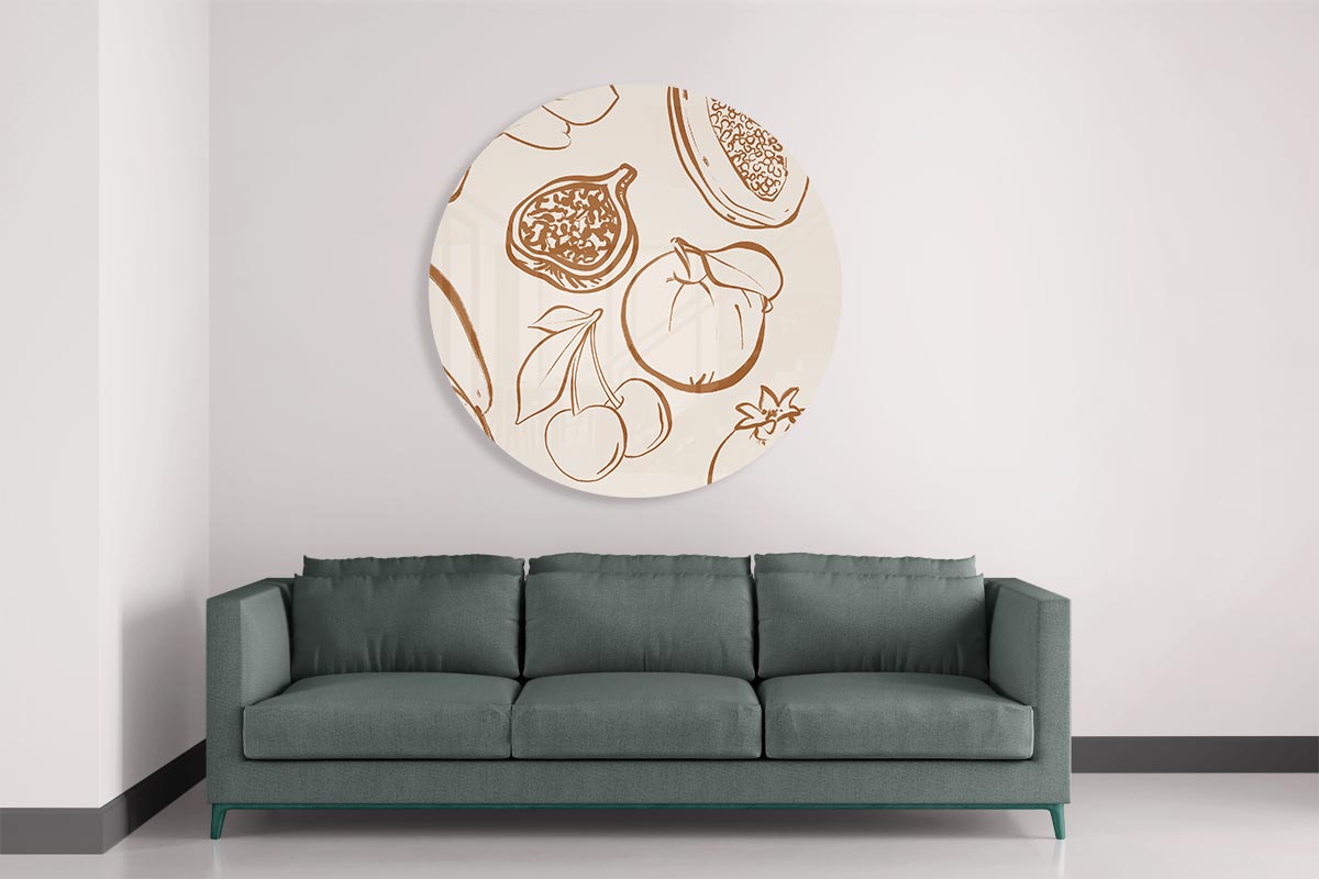 Fruitige Wandcirkel Muurcirkel-WallArtistic