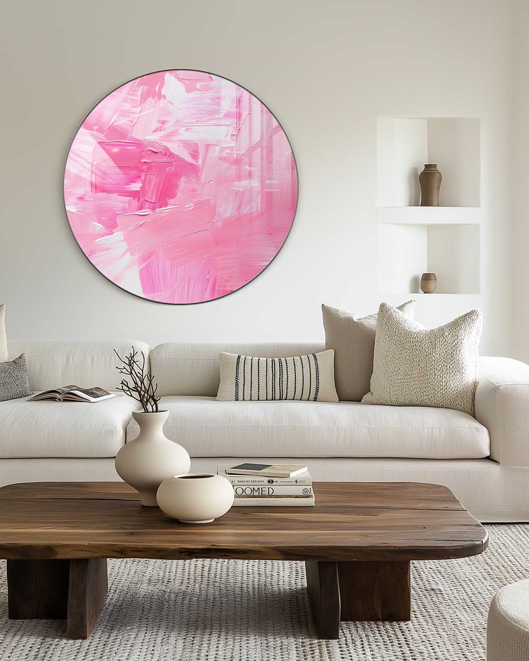 Romantische Roze Muurcirkel