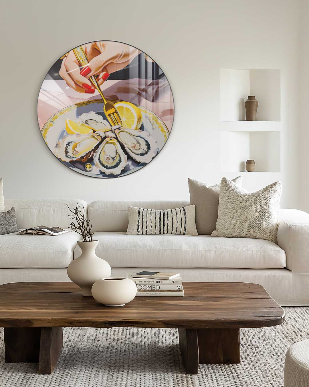 Elegante Oester-Muurcirkel-WallArtistic