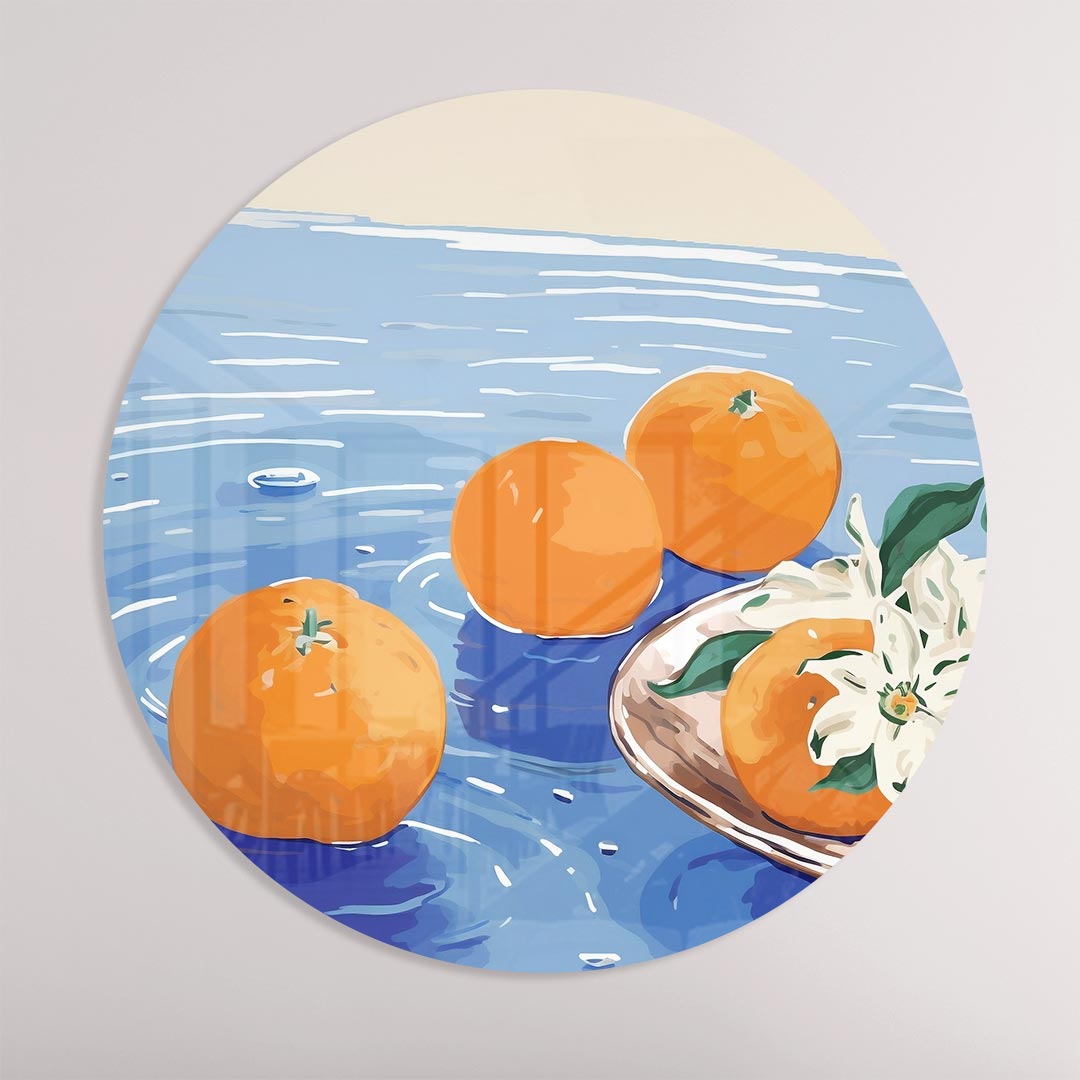 Sunny Citrus Muurcirkel-WallArtistic
