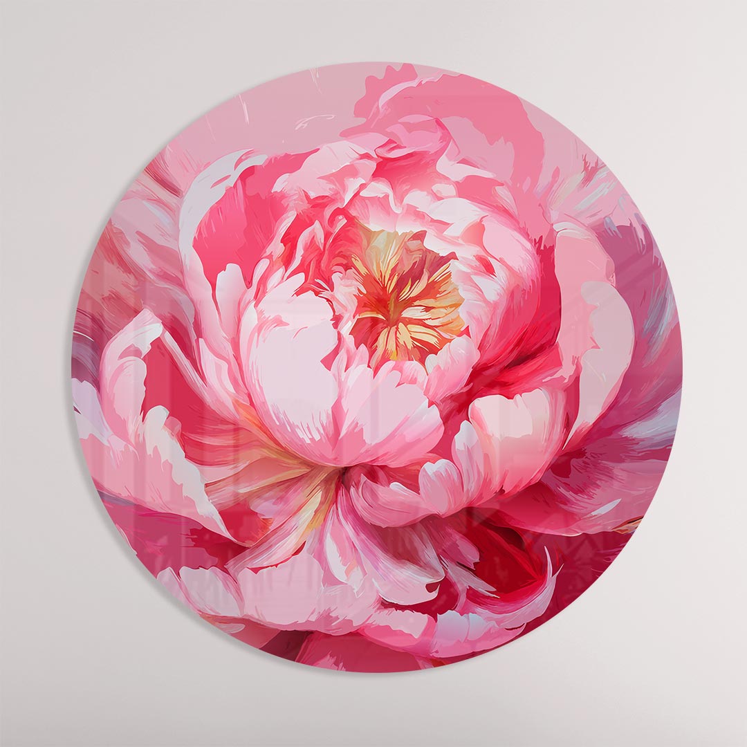 Roze Bloemenpracht Muurcirkel