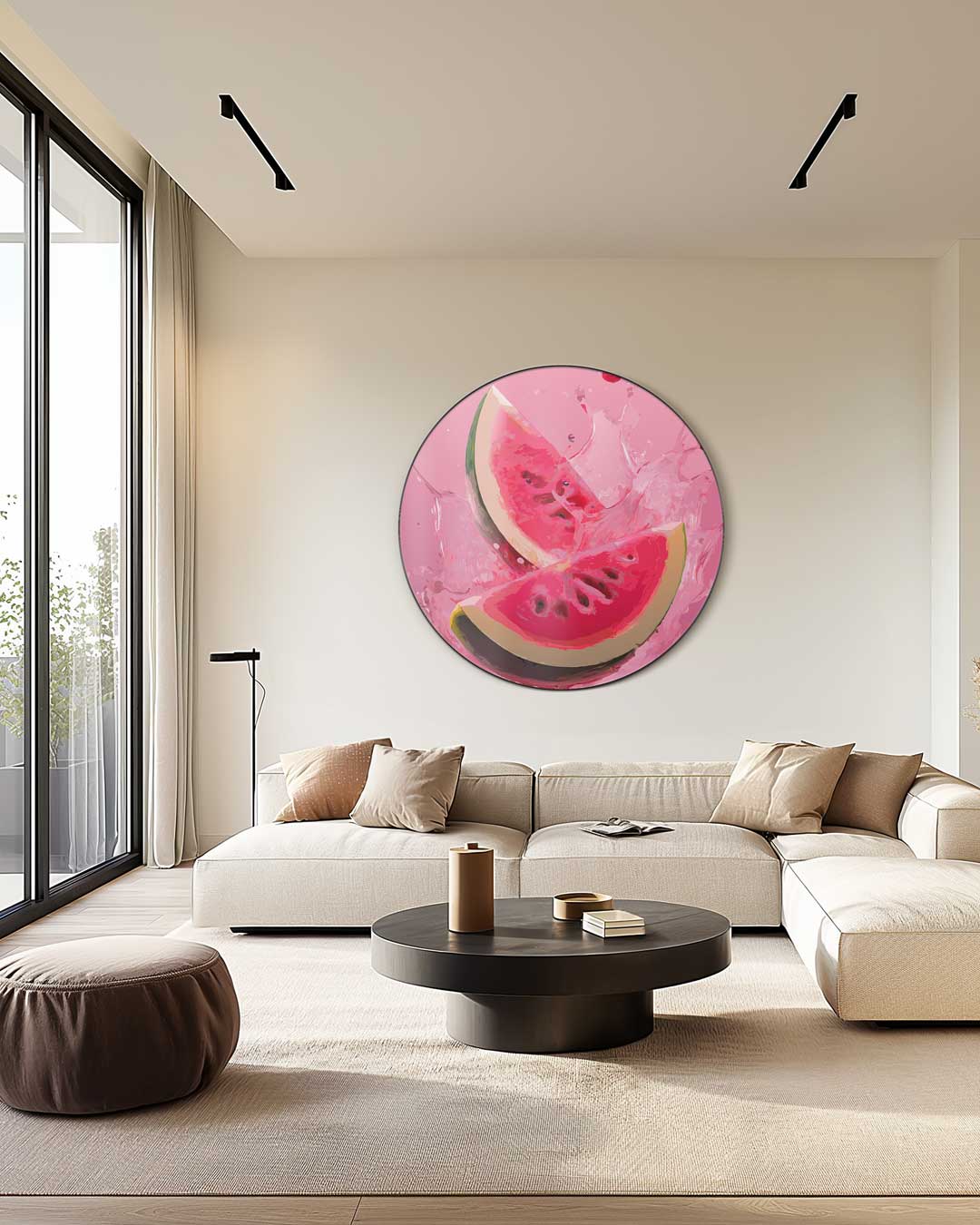 Verfrissende Watermeloen Muurcirkel-WallArtistic