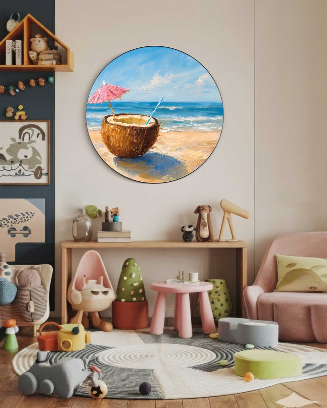 Zomerse Kokosdroom Muurcirkel