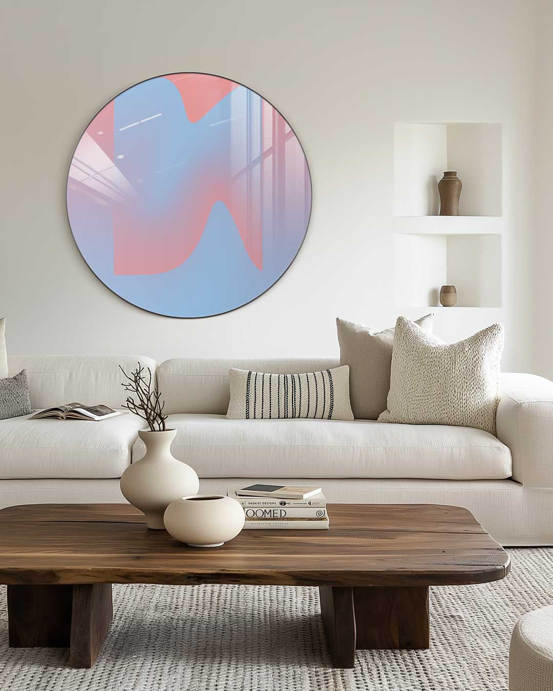 Pastel Wave Muurcirkel