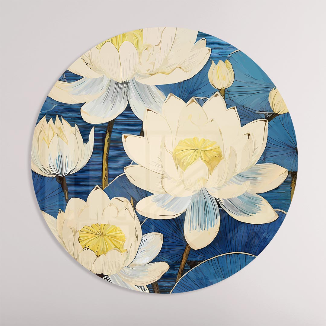 Lotus Bloem Muurcirkel
