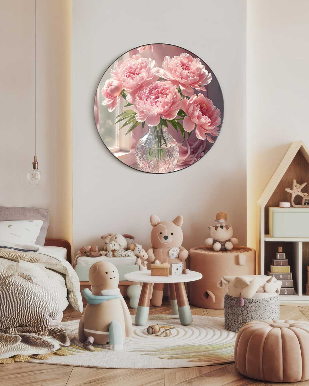 Romantische Bloemen Muurcirkel