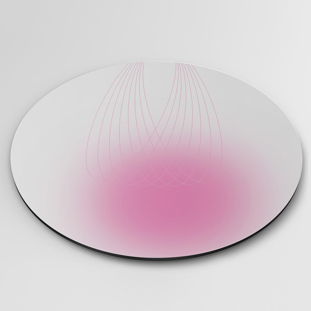 Vrolijke Roze Muurcirkel