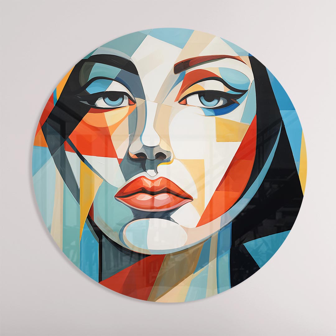 Abstracte Kleurenpracht Muurcirkel-WallArtistic