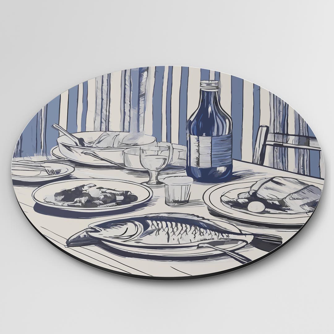 Sfeervolle Eettafel Muurcirkel-WallArtistic